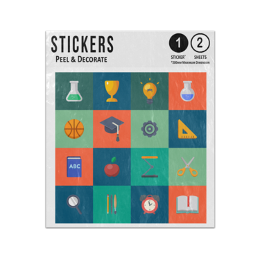 Picture of School Science Sport Mathematics Learning Elements Sticker Sheets Twin Pack