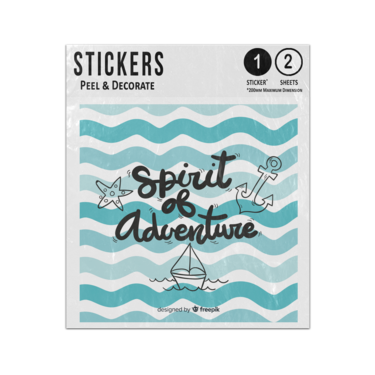 Picture of Spirit Of The Sea Sailing Nautical Waves Line Drawings Sticker Sheets Twin Pack