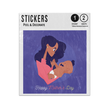 Picture of Happy Mothers Day Mum Cuddling New Baby Love Delight Sticker Sheets Twin Pack