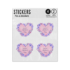 Picture of Happy Mothers Day Text Pink Heart Frame Purple Floral Border Sticker Sheets Twin Pack