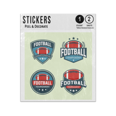 Picture of American Football Championship Usa Badges Sticker Sheets Twin Pack