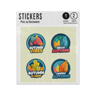 Picture of Autumn Vibes Hello Lovely Is Here Badge Collection Sticker Sheets Twin Pack