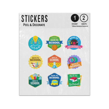 Picture of Back To School Classes Teaching Label Badges Collection Sticker Sheets Twin Pack