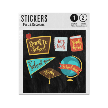 Picture of Back To School Studying Banners Flags Labels Badges Collection Sticker Sheets Twin Pack
