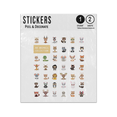 Picture of Cute Baby Animals With Big Sparkling Eyes Collection Sticker Sheets Twin Pack
