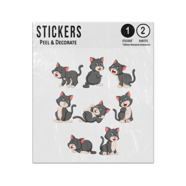 Picture of Cute Cat Various Poses And Facial Expressions Collection Sticker Sheets Twin Pack