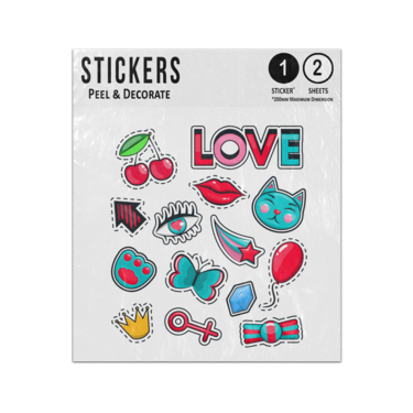 Picture of Fashion Icons Love Cat Element Set Sticker Sheets Twin Pack