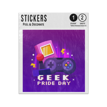 Picture of Geek Pride Day Video Game Controllers Zap Elements Sticker Sheets Twin Pack