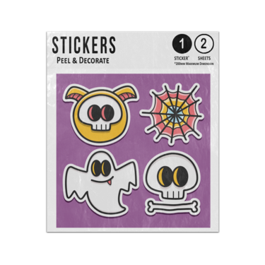 Picture of Halloween Kawaii Ghost Doodles Sticker Sheets Twin Pack