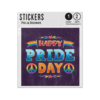 Picture of Happy Pride Day Lettering With Gay Peach Sign Symbols Sticker Sheets Twin Pack