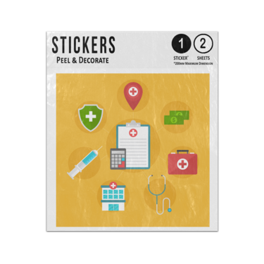 Picture of Hospital Health First Aid Doctor Nurse Elements Sticker Sheets Twin Pack