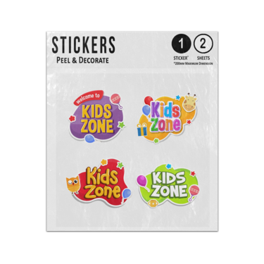 Picture of Kids Zone Bubbles Childrens Badge Set Sticker Sheets Twin Pack