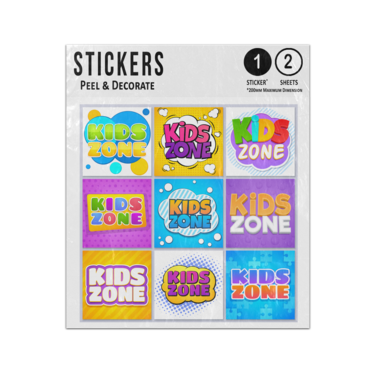 Picture of Kids Zone Multiple Banners Bubbles Lettering Sets Sticker Sheets Twin Pack