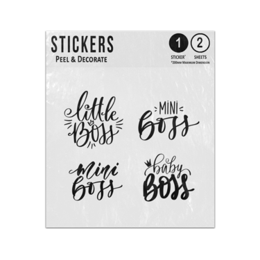Picture of Little Boss Mini Baby Handwriting Text Sticker Sheets Twin Pack
