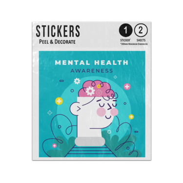Picture of Mental Health Awareness Concept Person Brain Activity Sticker Sheets Twin Pack