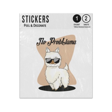 Picture of No Probllama Lama Wearing Sunglasses Sticker Sheets Twin Pack