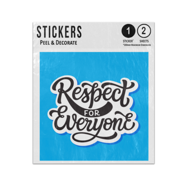 Picture of Respect For Everyone Script Lettering Text Sticker Sheets Twin Pack
