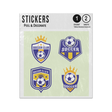 Picture of Soccer Club Football Team Badge Logos Sticker Sheets Twin Pack