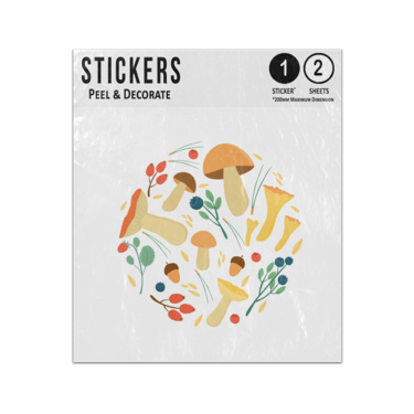 Picture of Autumn Leaves Berries Pine Needle Mushroom Forest Collection Sticker Sheets Twin Pack