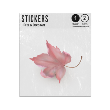 Picture of Autumn Maple Leaf Single Illustration Pink Fallen Pastel Sticker Sheets Twin Pack