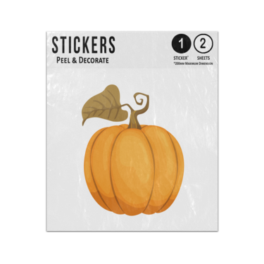Picture of Autumn Pumpkin Halloween Single Orange Large Round Harvest Sticker Sheets Twin Pack