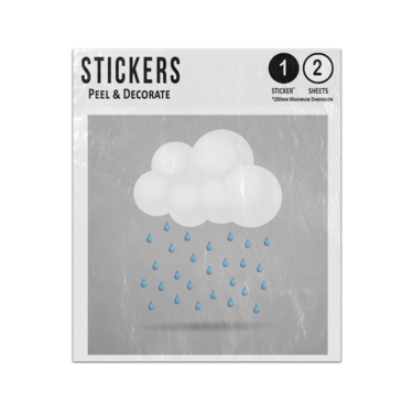 Picture of Autumn Storm Cloud Rain Pattern Dark Gloomy Days Sticker Sheets Twin Pack