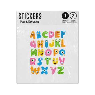 Picture of Halloween Monster Autumn Alphabet Pattern Letters Education Sticker Sheets Twin Pack