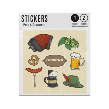 Picture of Oktober Fest October Beer Accordion Pretzel Wurst Collection Sticker Sheets Twin Pack
