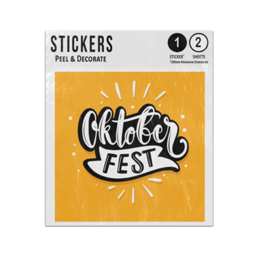 Picture of Oktober October Fest Festival Lettering Banner Sparkle Sticker Sheets Twin Pack