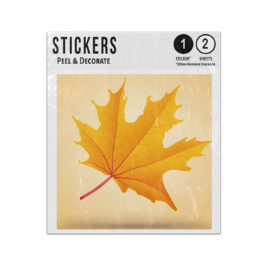Picture of Single Autumn Leaf Sycamore Yellow Brown Falling Floating Sticker Sheets Twin Pack