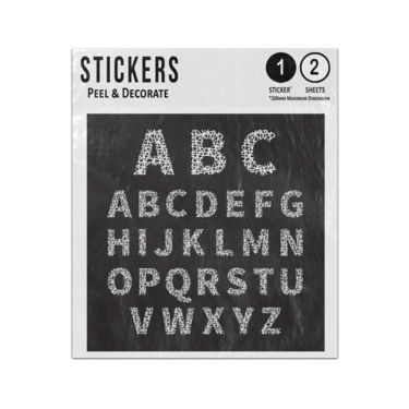 Picture of A B C Abc Alphabet Letters Simple Illustrational Set Sticker Sheets Twin Pack