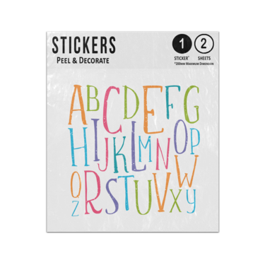 Picture of All Letters Of The Alphabet Handwritten Capital Letters Illustration Sticker Sheets Twin Pack