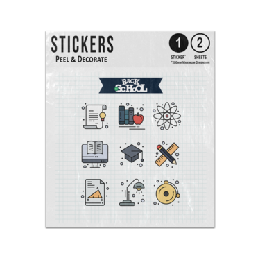 Picture of Back To School Education Learning Icons Collection Sticker Sheets Twin Pack