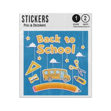 Picture of Back To School Hanging Stationery Elements Sticker Sheets Twin Pack