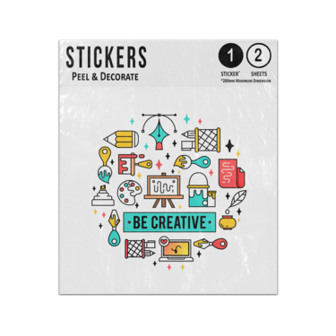 Picture of Be Creative Art Drawing Tools Materials Sticker Sheets Twin Pack