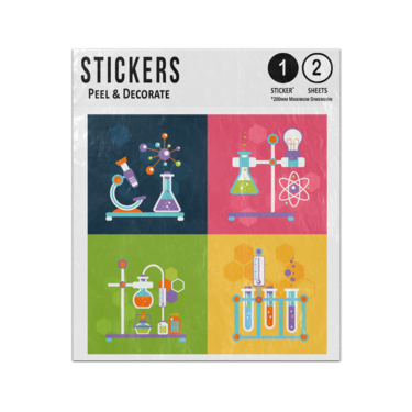 Picture of Chemistry Laboratory Lab Scientific Concept Drawings Sticker Sheets Twin Pack