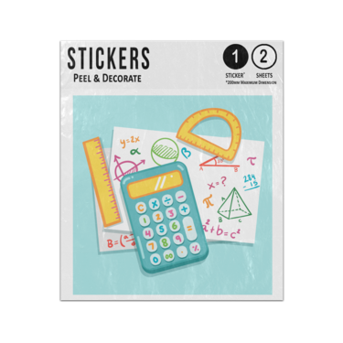 Picture of Math Instruments Mathematical Drawings And Calculations Sticker Sheets Twin Pack