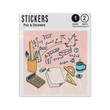 Picture of Math Instruments Mathematical Formulae Doodles Sticker Sheets Twin Pack