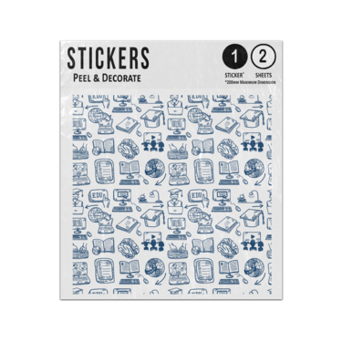 Picture of Online Teaching Educational Elements Objects Line Drawing Doodles Sticker Sheets Twin Pack