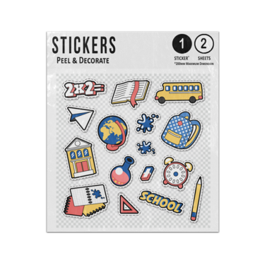 Picture of Pop Art School Items Objects Collection Sticker Sheets Twin Pack