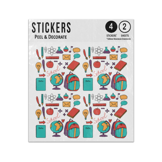 2 Sheets Stickers - Doodle Word Stickers, Black