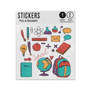 Picture of School Supplies Colourful Drawings And Doodles Set Sticker Sheets Twin Pack