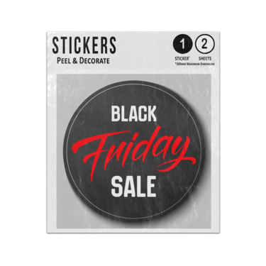 Picture of Black Friday Sale Lettering Round Button Badge Illustration Sticker Sheets Twin Pack