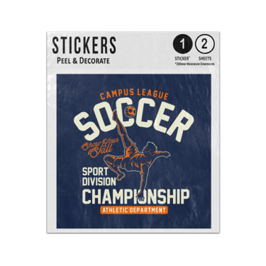 Picture of Campus League Soccer Sport Division Championship Athletic Dept Sticker Sheets Twin Pack