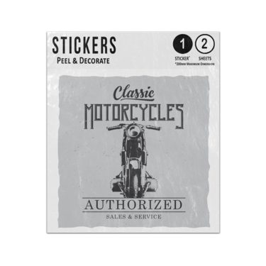 Picture of Classic Motorcycles Authorized Sales And Service Vintage Advert Sticker Sheets Twin Pack
