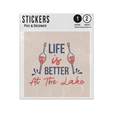 Picture of Life Is Better At The Lake Inspirational Quote Fishing Floats Bobbers Sticker Sheets Twin Pack
