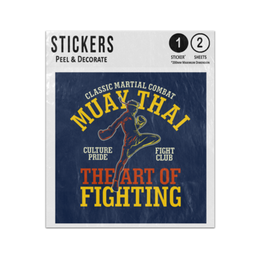 Picture of Muay Thai Classic Martial Combat The Art Of Fighting Artwork Sticker Sheets Twin Pack