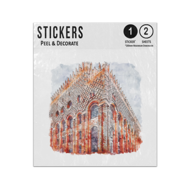 Picture of Architecture Paris France Watercolour Sketch Hand Drawn Illustration Sticker Sheets Twin Pack