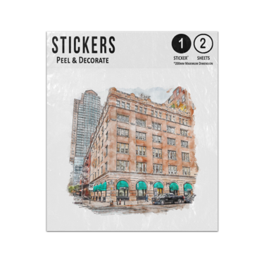 Picture of Architecture Tribeca New York City Watercolour Sketch Hand Drawn Sticker Sheets Twin Pack