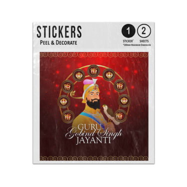 Picture of Dasam Guru Sikh Guru Gobind Singh Jayanti Celebration Sticker Sheets Twin Pack